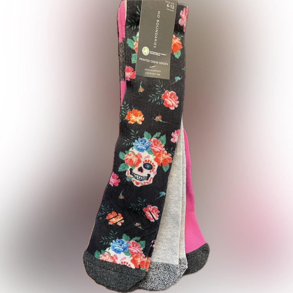 Printed Crew Socks